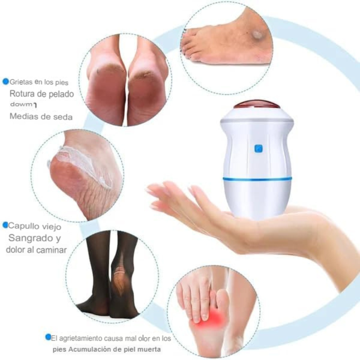 Exfoliador Eléctrico de Pies / 2 Cabezas